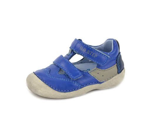 D.D. Step kisfiú bőr szandálcipő - kék, szürke - 19,20-as  015-123b 