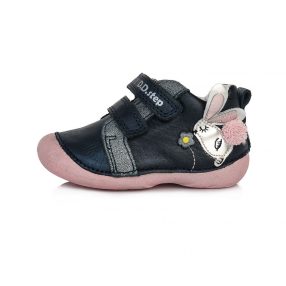   D.D. Step kislány zárt cipő TEX-es, farmerkék színű, cuki nyuszival! 20-as! (015-511B) AKCIÓS!!