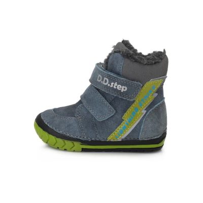   D.D. Step kisfiú téli TEX-es bőrbakancs, kék, 20-as (029-350) AKCIÓS