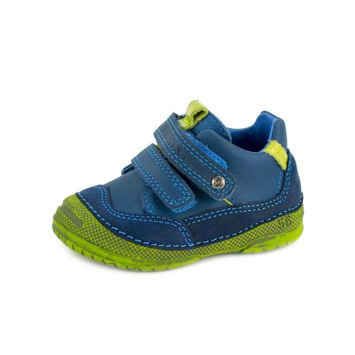 D.D. Step kisfiú zárt cipő, vagány, kék,zöld talppal - 19-es (038-247b) AKCIÓS