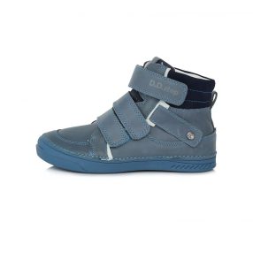   D.D. Step nagyfiú TEX-es kék magas szárú bőrcipő, 33-as (040-92L) AKCIÓS