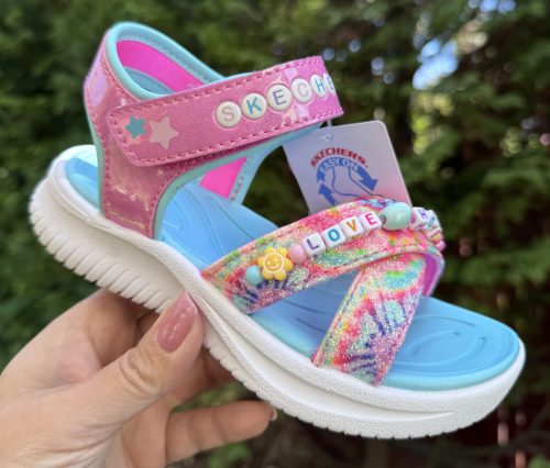 SKECHERS lány pillekönnyű  gyöngyös tépőzáras lila szandál, 27,29-35 ! ÚJ KOLLEKCIÓ! 