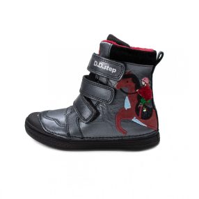   D.D. Step lány téli TEX-es, bélelt lovas bőrbakancs,  27-es (W049-2Bm) - AKCIÓS!