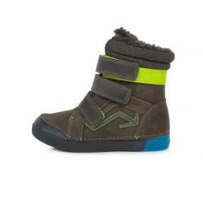   D.D. Step fiú Tex-es téli bundás khaki bőrbakancs! 25,28 (068-200bm) AKCIÓS
