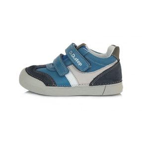   D.D Step nagyfiú átmeneti kék bőrcipő, 36-OS (068-804bL) AKCIÓS!!