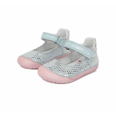   D.D. Step kislány szandálcipő,BAREFOOT, kék,csillagos, 20-as (070-980) AKCIÓS