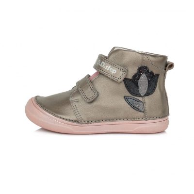   D.D. Step nagylány vagány, TEX-ES bronz átmeneti bőrcipő 36-os (078-861a) - AKCIÓS!