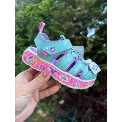   SKECHERS lány pillekönnyű, zárt orrú türkiz szandál, 23,25,26 ! ÚJ KOLLEKCIÓ! 