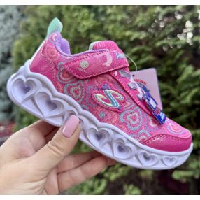   SKECHERS lány pillekönnyű villogós pink heart light love (on/off) sportcipő!! A legújabb modell!! 28-33! ÚJ KOLLEKCIÓ! 