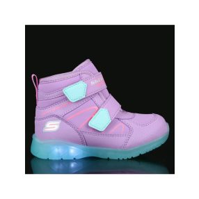   SKECHERS lány bélelt villogós, vízlepergetős lila hótaposó ! 23-26! ÚJ KOLLEKCIÓ