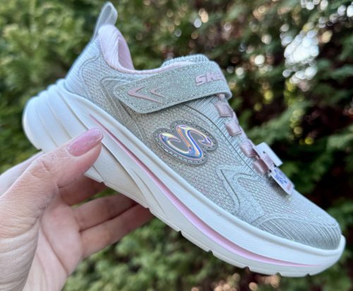 SKECHERS lány pillekönnyű ezüst, csillogós sportcipő!! 27-35 ! ÚJ KOLLEKCIÓ! 