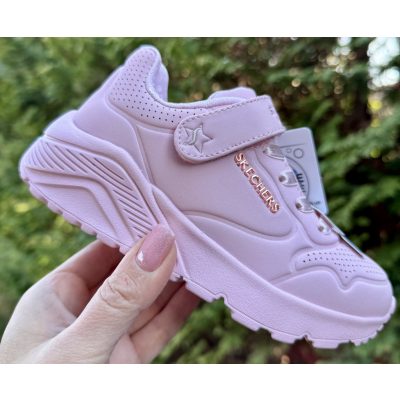   SKECHERS lány pillekönnyű UNO Lite rózsaszín sportcipő!! A legújabb modell!! Memóriahabos talpbetéttel! 27,34