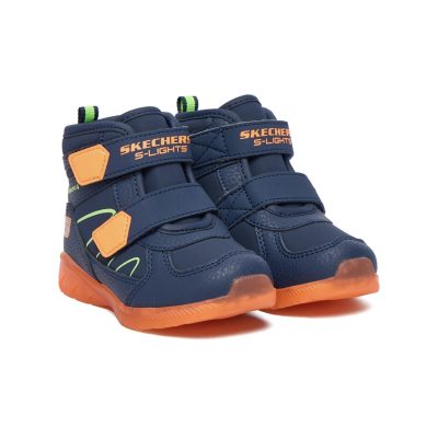   Új SKECHERS fiú villogós bélelt vízlepergetős téli csizma/hótaposó !! 24,25, !! 