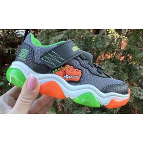   SKECHERS fiú pillekönnyű villogó dinós sportcipő!! 24-es! ÚJ KOLLEKCIÓ! AKCIÓS! 