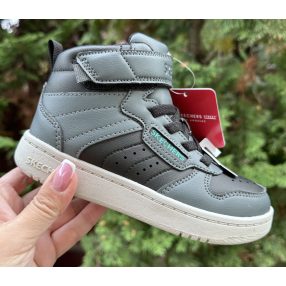   SKECHERS fiú magasszárú gumifűzős szürke sneaker! 27,28,31 ! Új kollekció