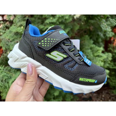   SKECHERS fiú fekete gumifűzős VÍZÁLLÓ sportcipő! 28-33 ! Új kollekció