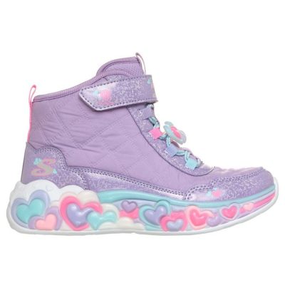   SKECHERS lány pillekönnyű VILLOGÓS szívecskés magasszárú cipő! 28-33 ! ÚJ KOLLEKCIÓ! 