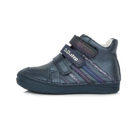   D.D. Step nagylány vagány, TEX-ES royal blue átmeneti bőrcipő 32,34,36 (a040-316a) AKCIÓS!