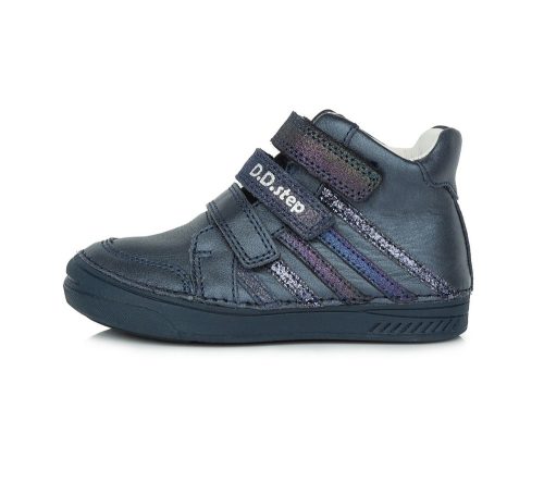 D.D. Step lány átmeneti TEX-ES  bőrcipő, royal blue színű, 25,27,28 (a040-316A) AKCIÓS! 