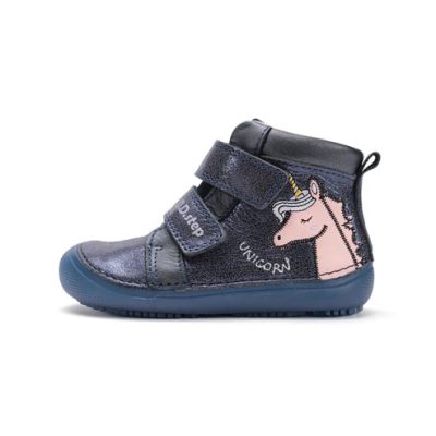   D.D. Step lány átmeneti TEX-ES FLUORESZKÁLÓ BAREFOOT magasszárú cipő,25,26, (a063-52815am) AKCIÓS!