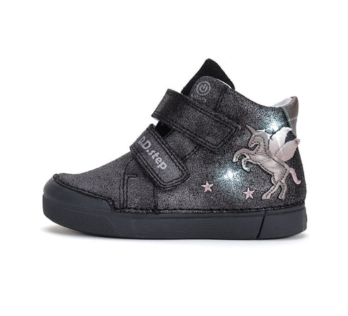 D.D. Step lány átmeneti TEX-ES VILLOGÓ magasszárú cipő! 25,27,30 (a050-52459bm) ÚJ KOLLEKCIÓ! 