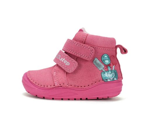 D.D. Step kislány átmeneti pink polárral bélelt bőrcipő! 20,21,22,25! (A071-62882BB) ÚJ KOLLEKCIÓ! 