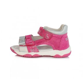   D.D. Step kislány pink bőrszandál, 2 tépőzáras, 20,21,23 KISEBB MÉRETEZÉS!!(AC64-461a) - AKCIÓS!!