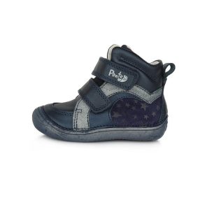   PONTE20 szupinált lány átmeneti TEX-es bőrcipő, farmerkék, szíves! 24,25,27! (DA03-1-867am) - AKCIÓS!!