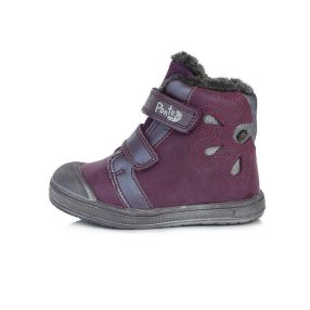   PONTE20 szupinált lány téli TEX-es bélelt bőrbakancs, lila! 22-ES! (DA03-1-922) - AKCIÓS