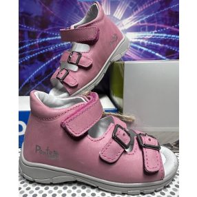   Ponte20 lány szupinált csatos bőrszandál raspberry, 22-25 (DA05-1-V1071) - AKCIÓS