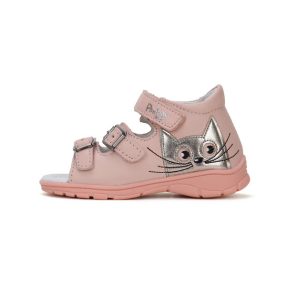   Ponte20 lány szupinált csatos bőrszandál rózsaszín, cicás, 22,23, (DA05-41853A) - AKCIÓS