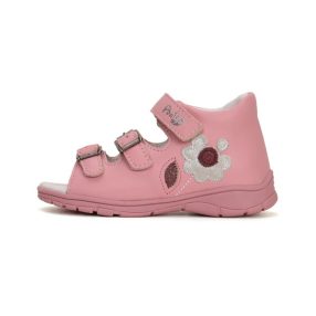   Ponte20 lány szupinált csatos bőrszandál rózsaszín, virágos, 22-es (DA05-1913A) - AKCIÓS