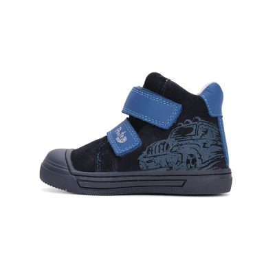   PONTE20 szupinált fiú átmeneti TEX-es bőrcipő, sötétkék, autós! 23,24,25 (DA06-4-2985A - AKCIÓS