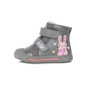   PONTE20 szupinált lány téli, bélelt TEX-es bőrbakancs, ezüst, nyuszis! 22-es (DA07-3-549) - AKCIÓS