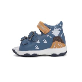   D.D. Step fiú csatos bőrszandál, vulkános, 28-31 (G064-61590AM)- ÚJ KOLLEKCIÓ!