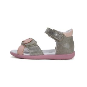   D.D. Step lány nyári bőrszandál, rózsaszín-pezsgő, 25,26,30!! (g075-41562am) - AKCIÓS