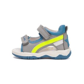   D.D. Step fiú 2 tépőzáras bőrszandál, kék-szürke, 26,28,30 (G103-51229BM)- ÚJ KOLLEKCIÓ !