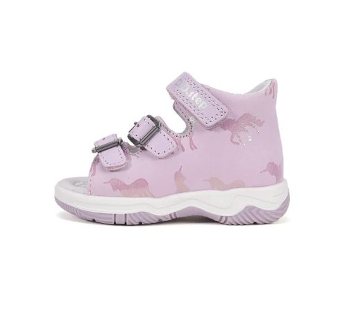 D.D. Step kislány rózsaszín csatos, unikornisos bőrszandál, 19-23 ! (G103-61115) - ÚJ KOLLEKCIÓ!