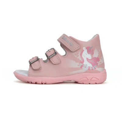   D.D. Step kislány rózsaszín unikornisos, csatos bőrszandál, 19,21,22 ! (G290-41508C) - AKCIÓS!