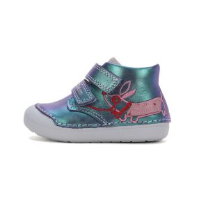   D.D. Step kislány átmeneti hologramos, kutyusos bőrcipő! 20-23! (S066-51160A) AKCIÓS