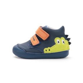   D.D. Step kisfiú átmeneti bőrcipő kék, krokodilos ! 21-25 (S066-52509A) ÚJ KOLLEKCIÓ!