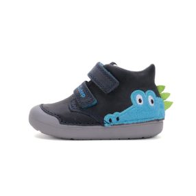   D.D. Step kisfiú átmeneti bőrcipő kék, krokodilos ! 21,25 (S066-52509B) ÚJ KOLLEKCIÓ!