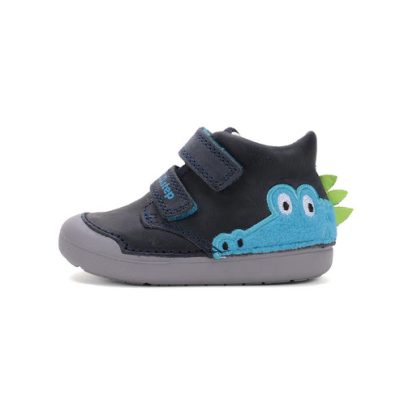   D.D. Step kisfiú átmeneti bőrcipő kék, krokodilos ! 21,25 (S066-52509B) AKCIÓS!