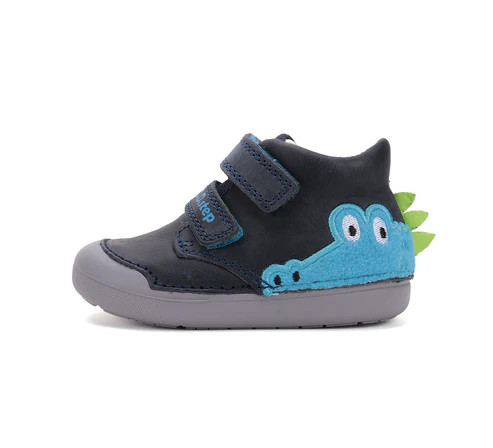 D.D. Step kisfiú átmeneti bőrcipő kék, krokodilos ! 21,25 (S066-52509B) ÚJ KOLLEKCIÓ!