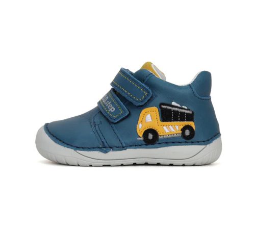 D.D. Step kisfiú zárt cipő, kék "BAREFOOT" teherautós, 21,22 (S070-41783) ÚJ KOLLEKCIÓ