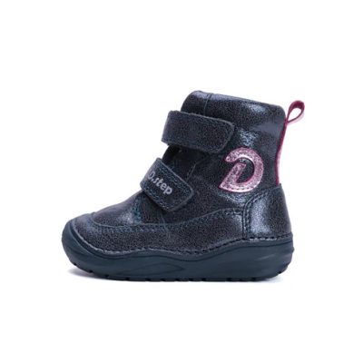  D.D. Step lány téli TEX-es, kék bélelt bőrbakancs, 26,27,28 (W071-52664EM) - ÚJ KOLLEKCIÓS