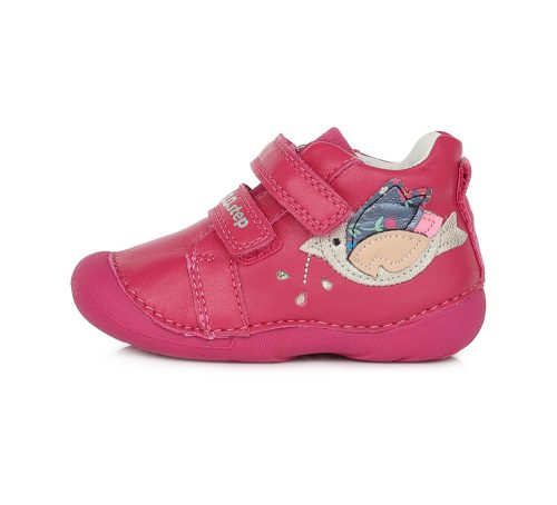 D.D. Step kislány zárt cipő TEX-es, pink madárkás bőrcipő! 19-24! (s015-340b) ÚJ KOLLEKCIÓ! POSTA AZ ÁRBAN! 